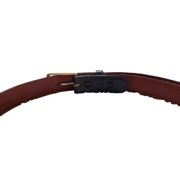 Vintage Ralph Lauren Women's Genuine Alligator Belt Sz 28 Made in Italy 1” Wide - Picture 6 of 12